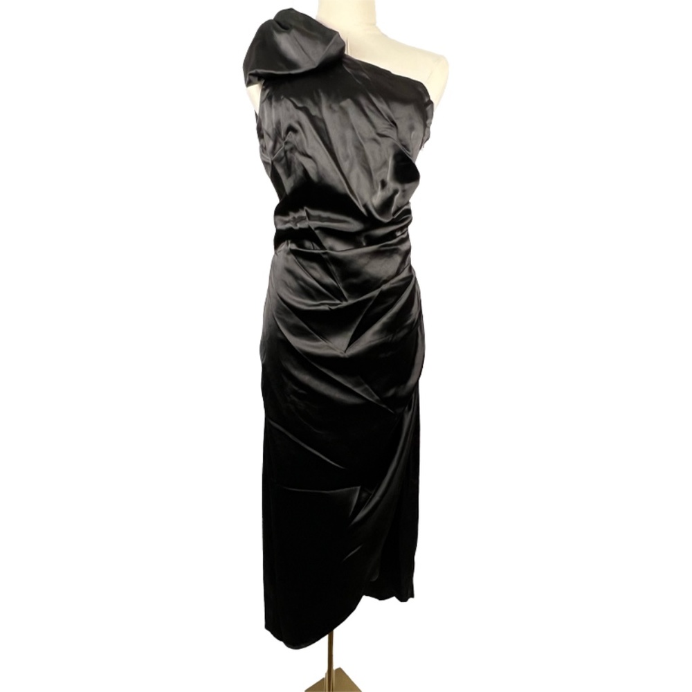 NWOT Nicole Miller Black One Shoulder Dress (4)